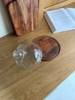 Wooden Serving Plate with Glass Dome Cover - Image 3