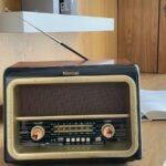 Portable Vintage Style Radio with Wooden Design