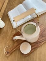 Enamel Tea Kettle Wooden Handle - Image 3