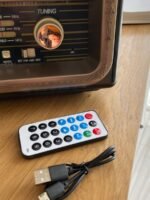 Portable Vintage Style Radio with Wooden Design - Image 2