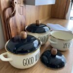 Enamel Cooking Pot with Lid 3 pec