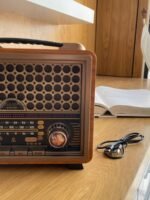 Portable Vintage Style Radio with Wooden Design - Image 2