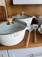 Granite Cookware Set with Glass Lids & Utensils - Image 5