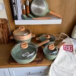 13-Piece Die-Cast Aluminum Cookware Set with Marble Non-Stick Coating