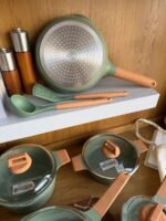 13-Piece Die-Cast Aluminum Cookware Set with Marble Non-Stick Coating - Image 4