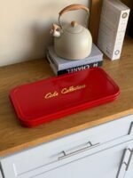 Rectangular Cake Storage Tray with Lid & Cutting Grid