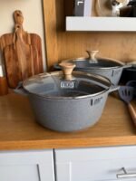 Granite Cookware Set with Glass Lids & Utensils - Image 4