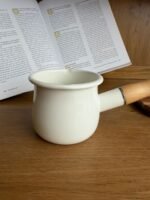 ⁦غلاي مطلي بالمينا مع مقبض خشبي⁩ - الصورة ⁦3⁩