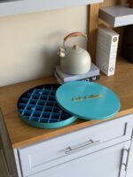 Round Cake Storage Box with Lid & Cutting Grid