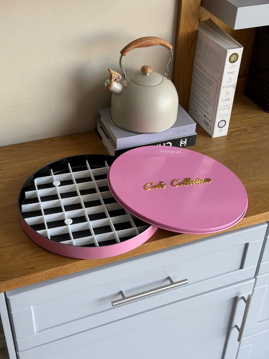 78 (مناسبة للفرن) صينية حلويات دائرية مع غطاء وشبك تقطيع - الصورة 1