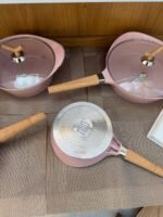 Cast Aluminum Non-Stick Cookware Set with Detachable Handles - Image 2