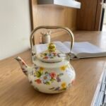Enamel Tea Kettle – Floral Design