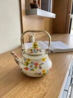 Enamel Tea Kettle – Floral Design