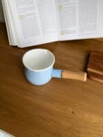 ⁦غلاي مطلي بالمينا مع مقبض خشبي⁩ - الصورة ⁦3⁩