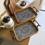 طقم صواني تقديم 2 في 1 (صينية صغيرة + صينية كبيرة)