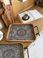 ⁦طقم صواني تقديم 2 في 1 (صينية صغيرة + صينية كبيرة)⁩ - الصورة ⁦3⁩