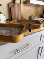 ⁦طقم صواني تقديم 2 في 1 (صينية صغيرة + صينية كبيرة)⁩ - الصورة ⁦4⁩