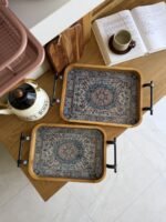 ⁦طقم صواني تقديم 2 في 1 (صينية صغيرة + صينية كبيرة)⁩ - الصورة ⁦5⁩