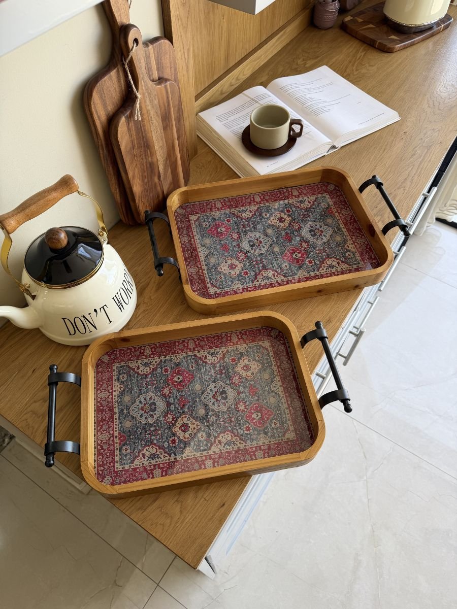 139 طقم صواني تقديم 2 في 1 (صينية صغيرة + صينية كبيرة) - الصورة 1