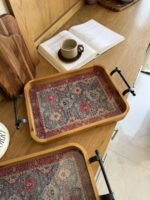 ⁦طقم صواني تقديم 2 في 1 (صينية صغيرة + صينية كبيرة)⁩ - الصورة ⁦2⁩