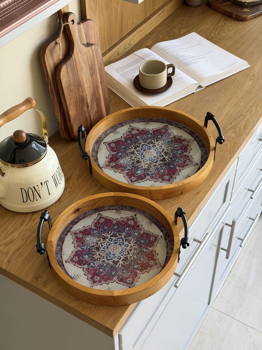 143 طقم صواني تقديم دائرية 2 في 1 - الصورة 1