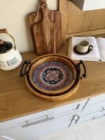 ⁦اسم المنتج: طقم صواني تقديم دائرية 2 في 1⁩ - الصورة ⁦4⁩