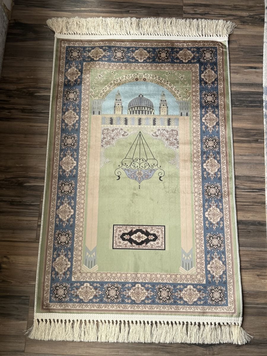 157 سجادة مزخرفة اخضر وازرق - الصورة 1