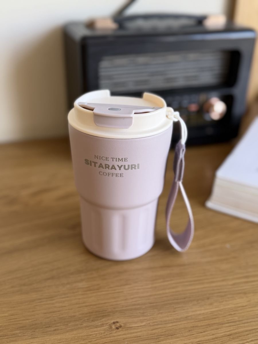 44 كوب/مج حراري مع غطاء وحبل – 360 مل - الصورة 1