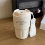 Insulated Travel Mug with Lid & Carry Strap – 360 ml