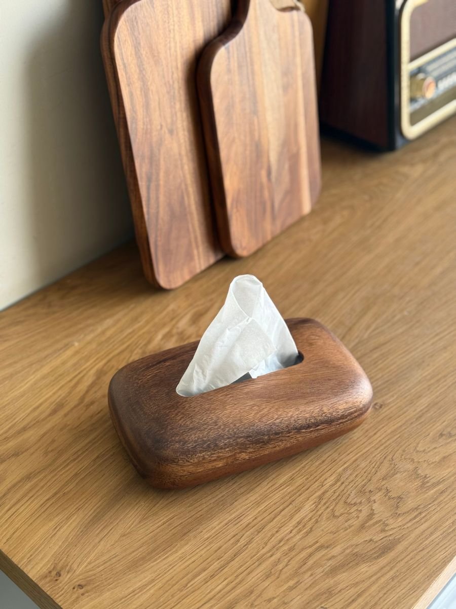 94 علبة محارم خشبية كبيرة - الصورة 1